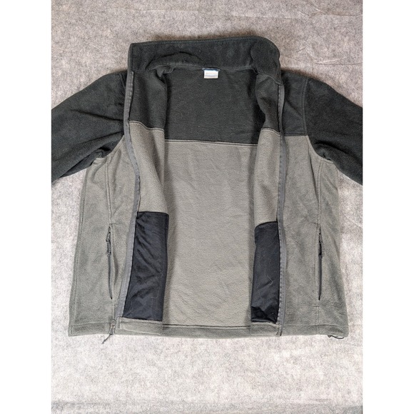 Columbia Mens Fleece Jacket Full Zip Gray Black 2X Outdoor Warm - Picture 5 of 10